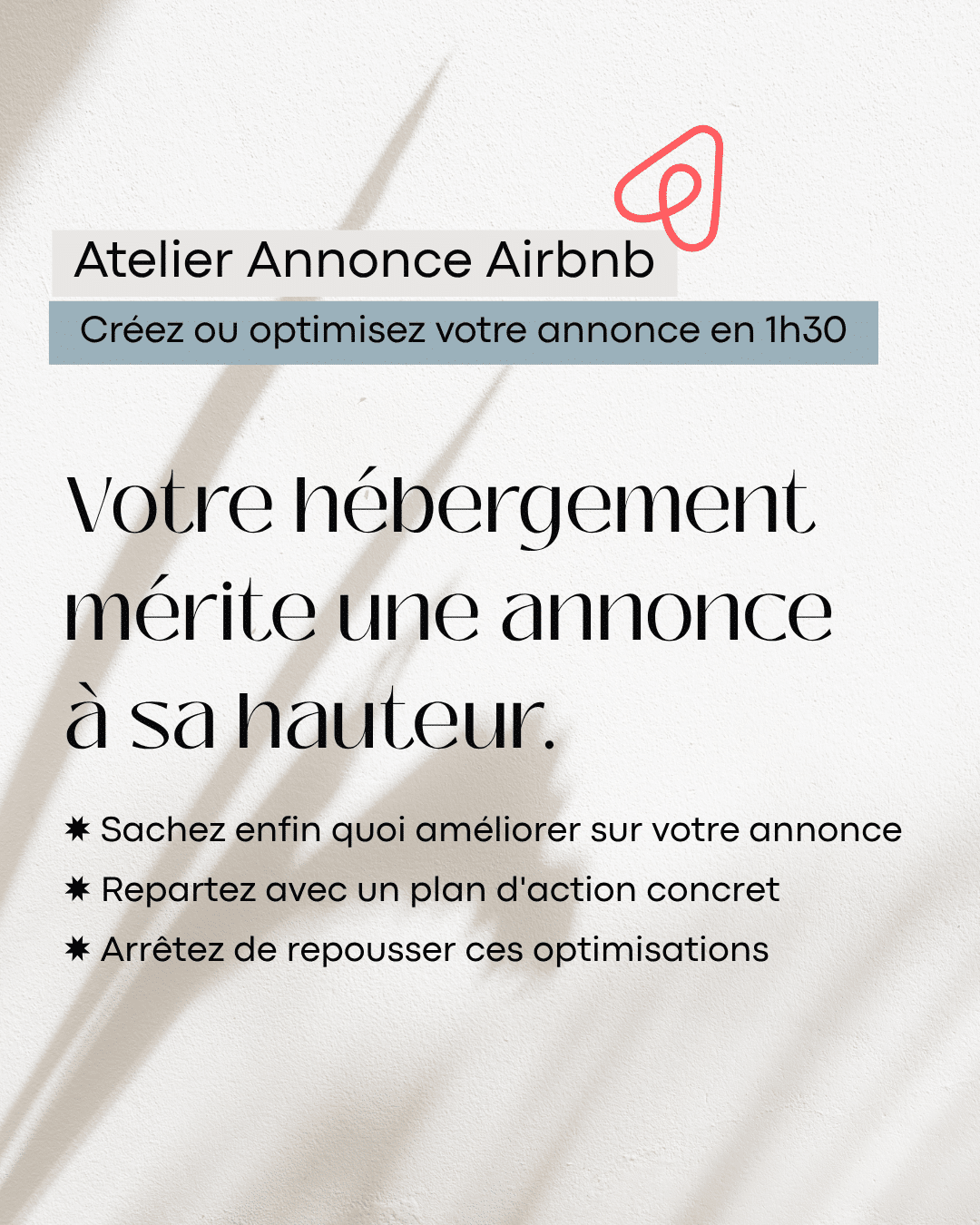 Atelier comment optimiser ses annonces airbnb